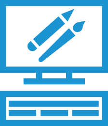 ICON Grafikerstellung blau