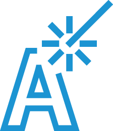 ICON Lasergravur blau