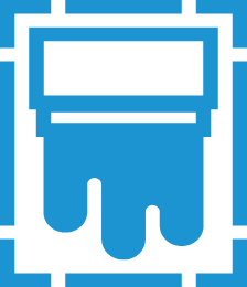 ICON Siebdruck blau